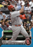 2022 Albert Pujols Topps NOW BLUE 34/49 HITS 697 CAREER HOMER #881 St. Louis Cardinals