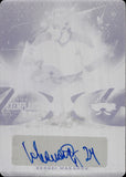 2021-22 Sergei Makarov Leaf Lumber THE EXEMPLARS AUTOGRAPHED BLACK PRINTING PLATE 1/1 ONE-OF-ONE AUTO #TE-SM1 Calgary Flames