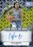 2025-26 Nyla Brooks Bowman University Best BEST OF 2025 YELLOW LAZER AUTOGRAPH 14/75 AUTO #BA-NR North Carolina Tar Heels