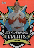 2025 Stan Musial Topps ALL-STAR GAME GREATS RED FOIL 4/5 #ASGG-46 St. Louis Cardinals