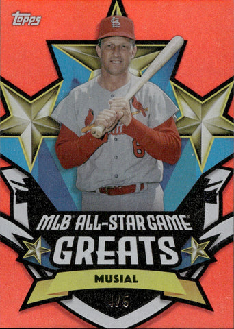 2025 Stan Musial Topps ALL-STAR GAME GREATS RED FOIL 4/5 #ASGG-46 St. Louis Cardinals