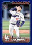 2024 Yoshinobu Yamamoto Topps SERIES TWO ROYAL BLUE ROOKIE RC #553 Los Angeles Dodgers