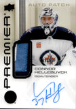 2024-25 Connor Hellebuyck Upper Deck Premier AUTO PATCH BRONZE 6/35 AUTOGRAPH #AV-CH Winnipeg Jets