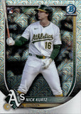 2025 Nick Kurtz Bowman Chrome MOJO REFRACTOR ROOKIE RC #93 Oakland A's