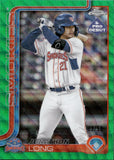 2025 Jonathon Long Topps Pro Debut CHROME GREEN WAVE REFRACTOR 92/99 #PDC-162 Chicago Cubs Knoxville Smokies