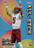 2024 Jayden Daniels Topps Chrome ALL-ETCH REFRACTOR ROOKIE RC #CAE-JD Washington Commanders