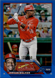 2023 Jordan Walker Topps Chrome BLUE REFRACTOR ROOKIE 133/150 RC #209 St. Louis Cardinals