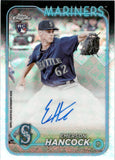 2024 Emerson Hancock Topps Chrome Logofractor ROOKIE AUTOGRAPH RC AUTO #RCA-EH Seattle Mariners