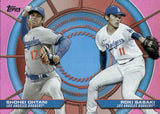 2025 Shohei Ohtani Roki Sasaki Topps Dynamic Duos PINK FOIL #DD-15 Los Angeles Dodgers