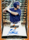 2018 Nico Noerner Leaf Flash ORANGE SPECKLE AUTOGRAPH 7/10 AUTO #BA-NH1 Chicago Cubs