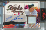 2021 Jose Canseco Leaf Art of Sport STROKE OF GENIUS JERSEY AUTO 14/25 AUTOGRAPH REILC #SG-JC1 Oakland A's