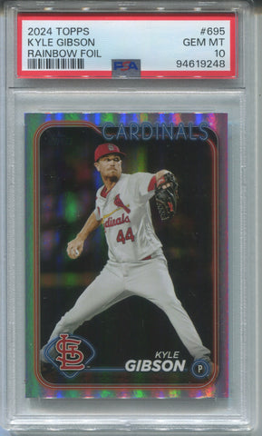 2024 Kyle Gibson Topps Series 2 RAINBOW FOIL PSA 10 #695 St. Louis Cardinals 9248