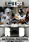 2007 Larry Csonka Willie Parker Donruss Leaf Limited MATCHING POSITIONS GAME-WORN JERSEYS 100/100 #MP-18 Miami Dolphins Pittsburgh Steelers