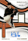 2023 Kyle Harrison Panini Immaculate Collection CLEARLY MATERIAL SIGNATURE AUTO 39/99 JERSEY AUTOGRAPH #CMS-KH San Francisco Giants