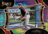 2024 James Wood Panini Select DIAMOND LEVEL TIE-DYE PRIZM ROOKIE 4/25 RC #43 Washington Nationals