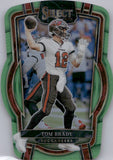 2022 Tom Brady Panini Select CLUB LEVEL DIE-CUT NEON GREEN PRIZM 6/299 #207 Tampa Bay Buccaneers