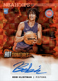 2024-25 Bobi Klintman Panini NBA Hoops HOT SIGNATURES ROOKIE AUTO RED 12/25 RC AUTOGRAPH #HSR-BOB Detroit Pistons
