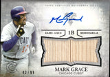 2015 Mark Grace Topps Triple Threads AUTOGRAPH GAME-USED BAT RELIC 43/99 AUTO #UAJR-MG Chicago Cubs