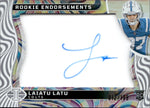 2024 Laiatu Latu Panini Illusions ROOKIE ENDORSEMENTS AUTOGRAPH RC AUTO 012/199 #RE-LLU Indianapolis Colts
