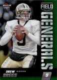 2024 Drew Brees Topps Finest FILED GENERALS GREEN REFRACTOR 56/75 #FG-28 New Orleans Saints