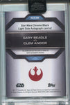 2024 Gary Beadle as Clem Andor Topps Chrome Black AUTO ENCASED #ALS-GB