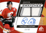 2008-09 Theoren Fleury Upper Deck SP Game Used SIGNIFICANT SWATCHES AUTOGRAPH 19/50 AUTO JERSEY #SS-TF Calgary Flames