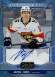 2024-25 Anton Lundell OPC Platinum BLUE RAINBOW AUTO AUTOGRAPH #BA-AL Florida Panthers