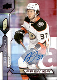 2021-22 Mason McTavish Upper Deck Premier PREMIER ROOKIE AUTOGRAPH RC AUTO #125 Anaheim Ducks