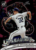 2026 Jacob Misiorowski Panini Donruss UNLEASHED PURPLE XPLOSION 16/99 #11 Milwaukee Brewers