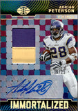 2024 Adrian Peterson Panini Illusions IMMORTALIZED JERSEY PATCH AUTOGRAPH 16/25 AUTO #IJA-APN Minnesota Vikings