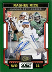2023 Rashee Rice Panini Score GREEN ROOKIE AUTO AUTOGRAPH RC #352 Kansas City Chiefs