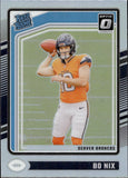 2024 Bo Nix Panini Donruss Optic RATED ROOKIE HOLO PRIZM RC #209 Denver Broncos *NRMT*