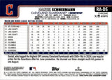 2025 Daniel Schneemann Topps Chrome PURPLE REFRACTOR ROOKIE AUTOGRAPH 167/250 RC AUTO #RA-DS Cleveland Guardians