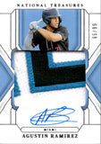 2025 Agustin Ramirez Panini National Treasures ROOKIE PATCH AUTO 65/99 RC AUTOGRAPH #TMS-AR Miami Marlins