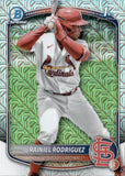 2025 Rainiel Rodriguez Bowman Chrome Prospects 1ST BOWMAN MOJO REFRACTOR #BCP-200 St. Louis Cardinals 7