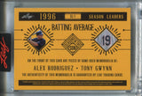 2025 Tony Gwynn Alex Rodriguez Leaf Seasons in the Sun 1996 BATTING AVG. LEADERS DUAL PATCH JERSEY 25/35 New York Yankees San Diego Padres #SL-1