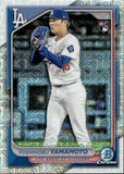2024 Yoshinobu Yamamoto Bowman Chrome MOJO REFRACTOR ROOKIE RC #73 Los Angeles Dodgers 1