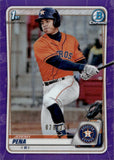 2020 Jeremy Pena Bowman Chrome Prospects 1ST BOWMAN PURPLE REFRACTOR 28/250 #BCP-61 Houston Astros