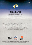 2025 Puka Nacua Topps Signature Class RED REFRACTOR 25/25 #33 Los Angeles Rams