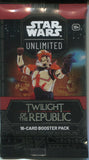 Star Wars: Unlimited Twilight of the Republic, Booster Pack