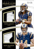 2015 Todd Gurley Sean Mannion Panini Immaculate DUAL ROOKIE PATCH 22/25 RELIC #IDJ-STL St. Louis Rams