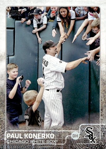 2015 Paul Konerko Topps SERIES 1 WITH FANS SP PHOTO VARIATION #177 Chicago White Sox