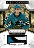 2024-25 Shakir Mukhamadullin Upper Deck Black Diamond ROOKIE PREMIUM RELIC PATCH 29/50 RC #BDB-SM San Jose Sharks