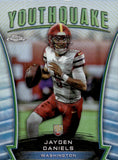 2024 Jayden Daniels Topps Chrome YOUTHQUAKE REFRACTOR ROOKIE RC #Y-3 Washington Commanders
