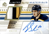2019-20 Brayden Schenn Upper Deck SP Authentic LIMITED AUTO MATERIALS 36/100 AUTOGRAPH PATCH #25 St. Louis Blues