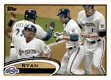 2012 Ryan Braun Topps BREWERS CELEBRATING SP PHOTO VARIATION #1 Milwaukee Brewers