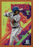 2024 Sebastian Walcott Bowman Chrome BOWMAN ASCENSIONS ORANGE MOJO REFRACTOR 2/25 #BA-12 Texas Rangers