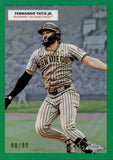 2025 Fernando Tatis Jr. Tony Gwynn Topps Chrome Platinum DOUBLEHEADER GREEN REFRACTOR 80/99 #55DH-14 San Diego Padres