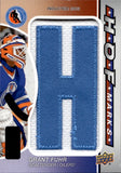 2023-24 Grant Fuhr Upper Deck SP Game Used HOF MARKS LETTER "H" 21/35 #HOFM-GF Edmonton Oilers HOF