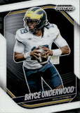 2025 Bryce Underwood Panini Prizm Black WHITE PRIZM 9/175 #161 Michigan Wolverines